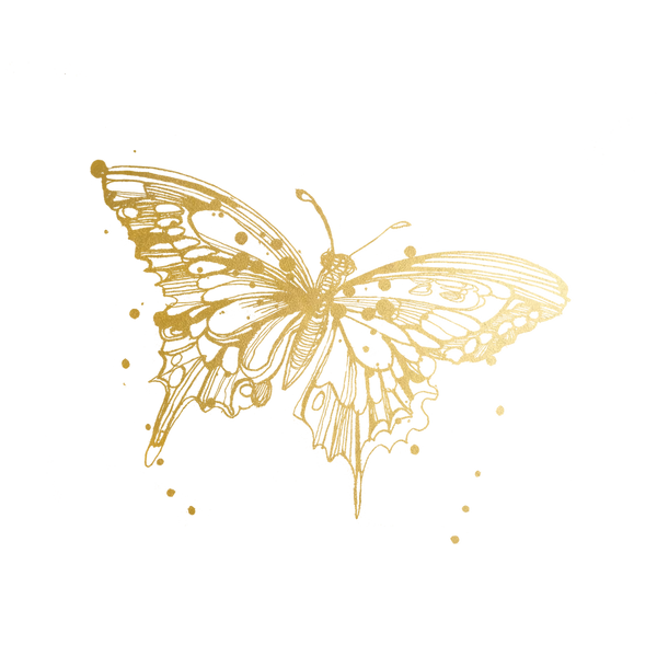 Tattly - Flit (Gold) Tattoo Pair