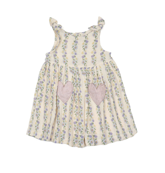 Wild Wawa - Piper Heart Pocket Dress in Lavender Rose Revere