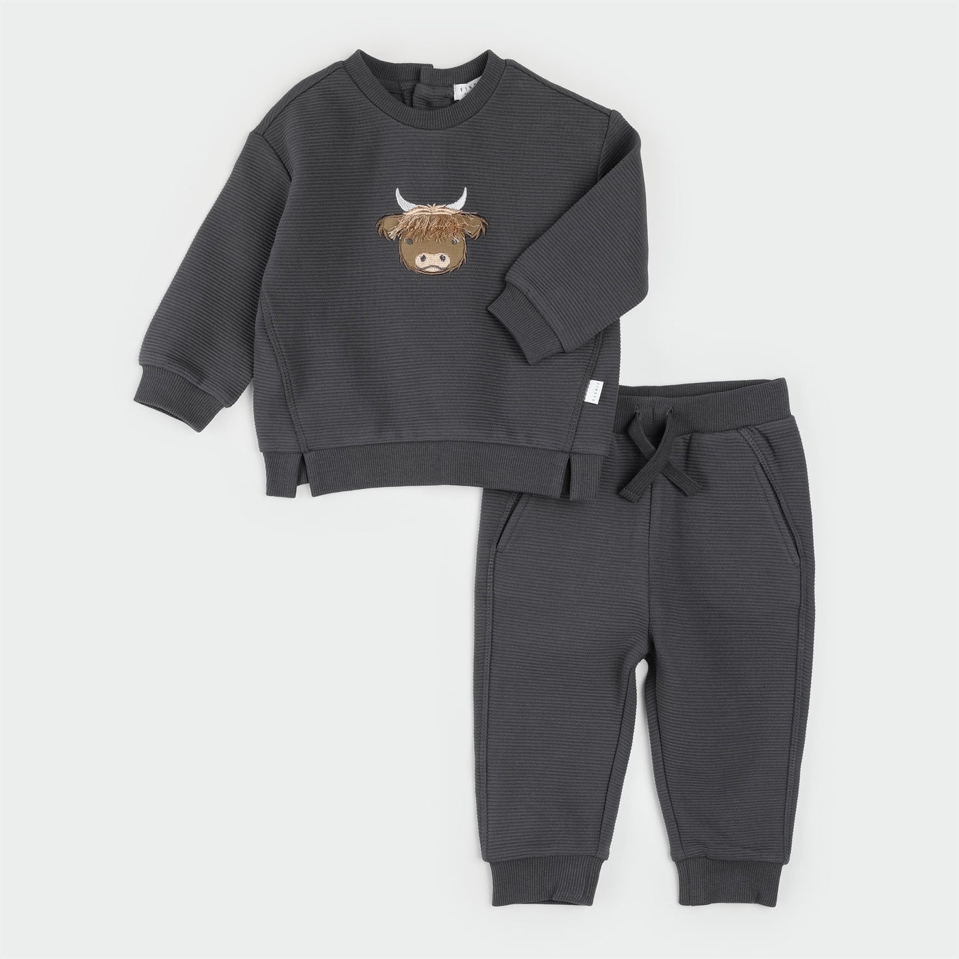 Petit Lem - Highland Cow Ottoman Outfit Set