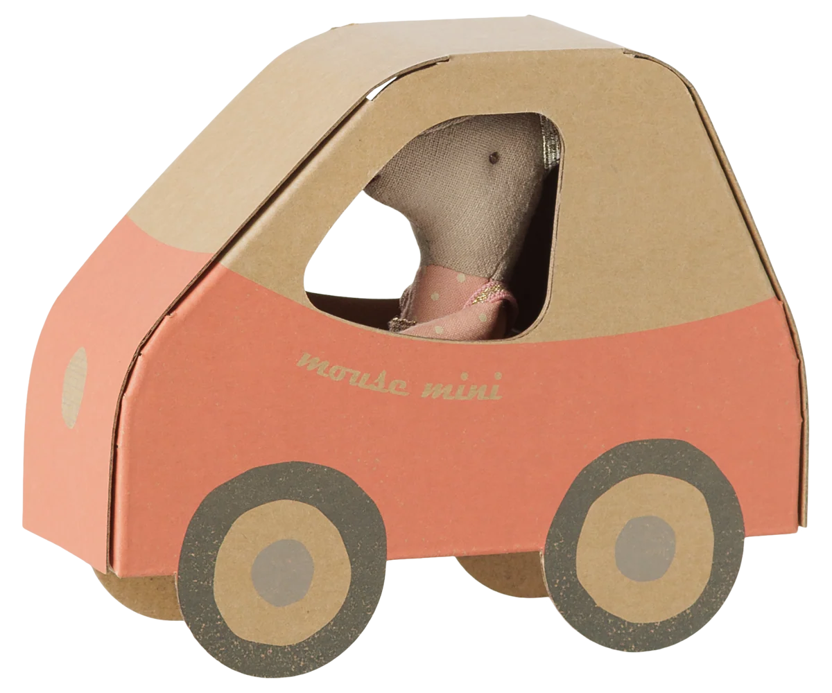 Maileg - Driver Mouse  - Little Sister in a car box