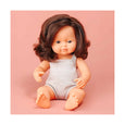 Miniland - Baby Doll Brunette Girl 15"