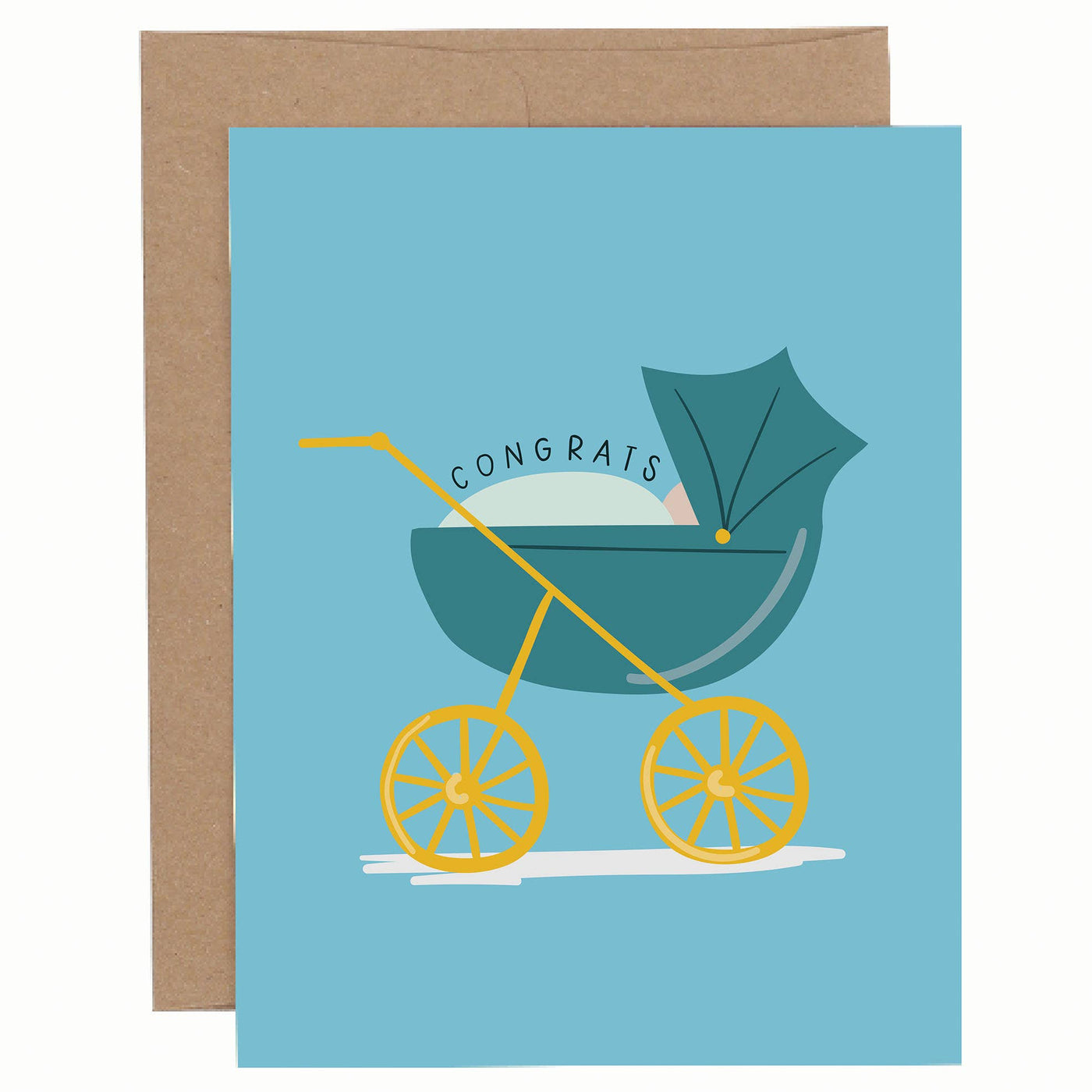 Pippi Post - Baby Carriage Greeting Card