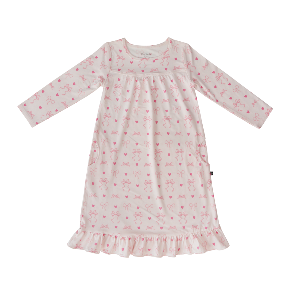 Sweet Bamboo - Sweet Bows- Boho Dress/Nightgown