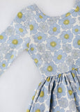 Good Apples Kids - 3/4 Sleeve Twirl Dress in Periwinkle Meadow