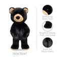 World Softest Plush 16 inch - Rumbles Black Bear - Beverly Hills Teddy Bear Company