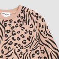 Miles the Label - Spots and Stripes Print on Tan Fleece Sweatshirt