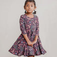 Mightly - Skater Twirl Dress- Flower Child - Organic Cotton