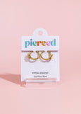 Pierced Co - Peach Daisy Huggies