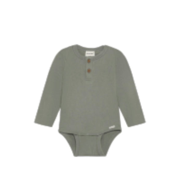 Minymo - Long Sleeve Onesie - Shadow
