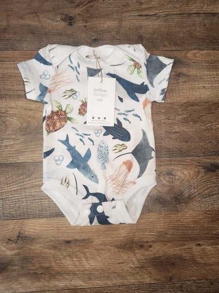 Small Blessings Design - Whale Onesie - Long Sleeve