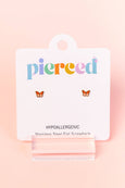 Pierced Co - Tiny Butterfly Colorblock Earrings