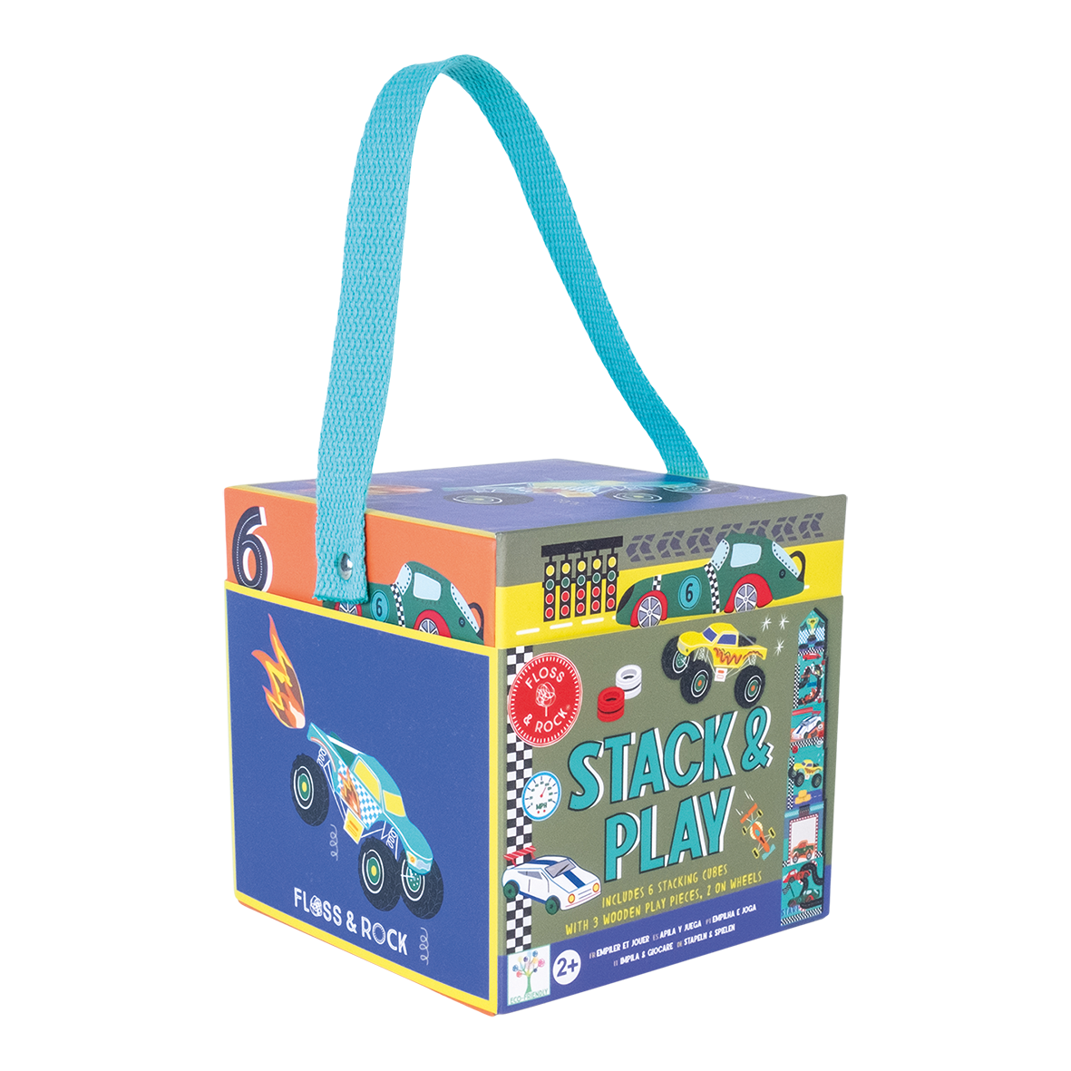 Floss & Rock - Cars Stacking Cubes