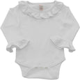MONAG - Long Sleeve Ruffle Baby Onesie, Frill Baby Bodysuit