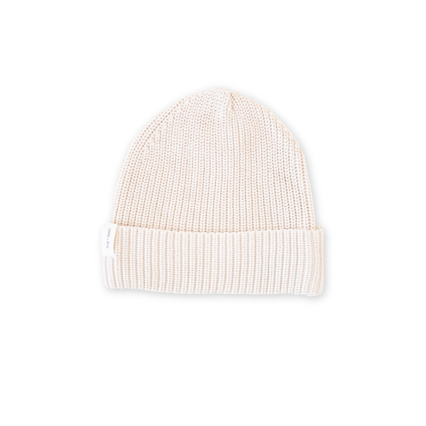 bug + bean kids - Chunky Knit Beanie - Organic Cotton - Vanilla