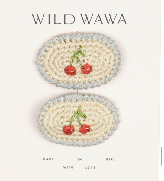 Wild Wawa - Crochet Blue Cherry Clip