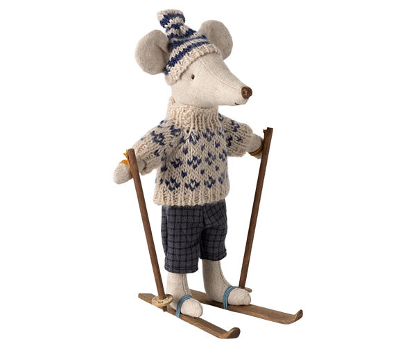 Maileg - Winter Mouse, with Ski Set, Dad