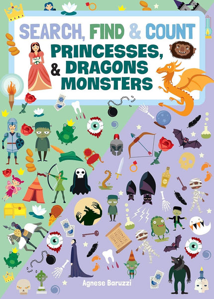 Fox Chapel Publishing - Search, Find & Count: Princesses, Dragons & Monsters