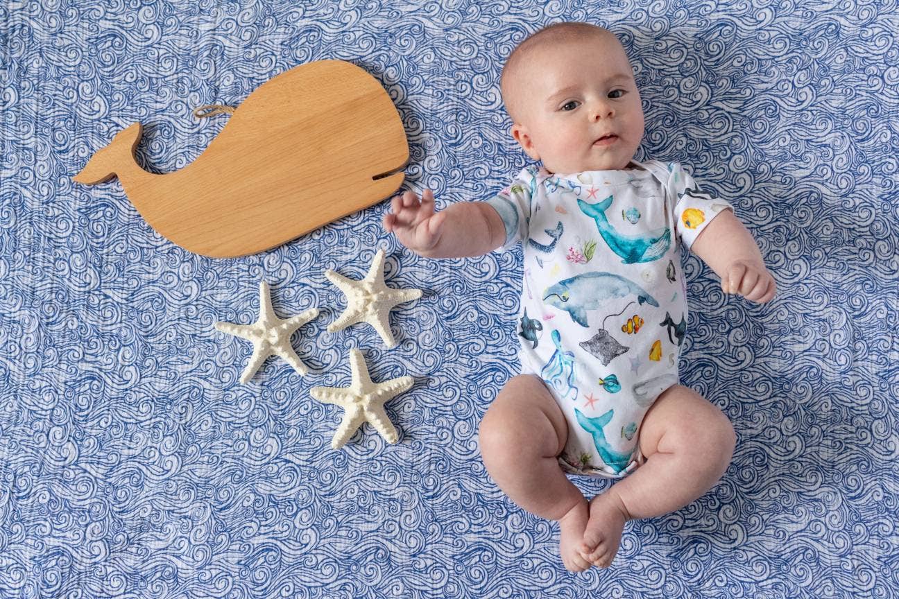 Small Blessings Design - Whale Onesie