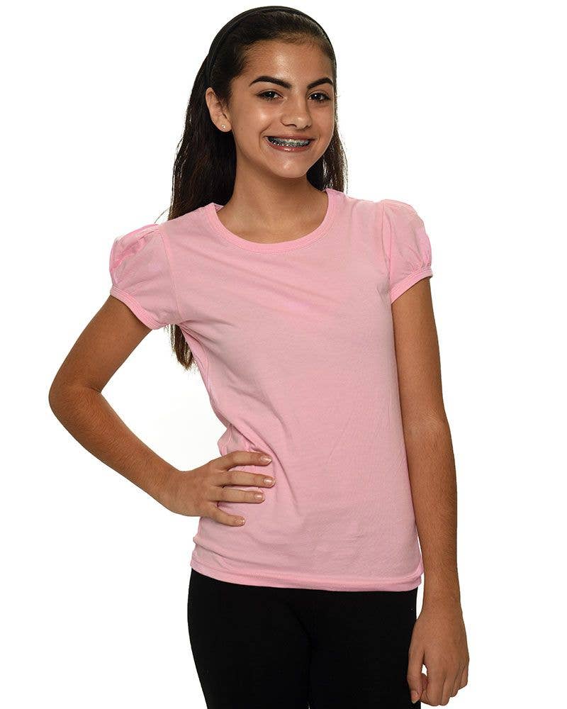 Girls Short Puff Sleeve T-shirt - MONAG