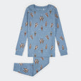 Petit Lem - Otterly Festive Print on Pearl Blue PJ Set