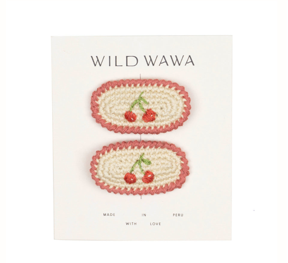 Wild Wawa - Crochet Red Cherry Clip