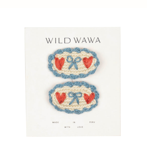 Wild Wawa - Crochet Clip - Teal Blue