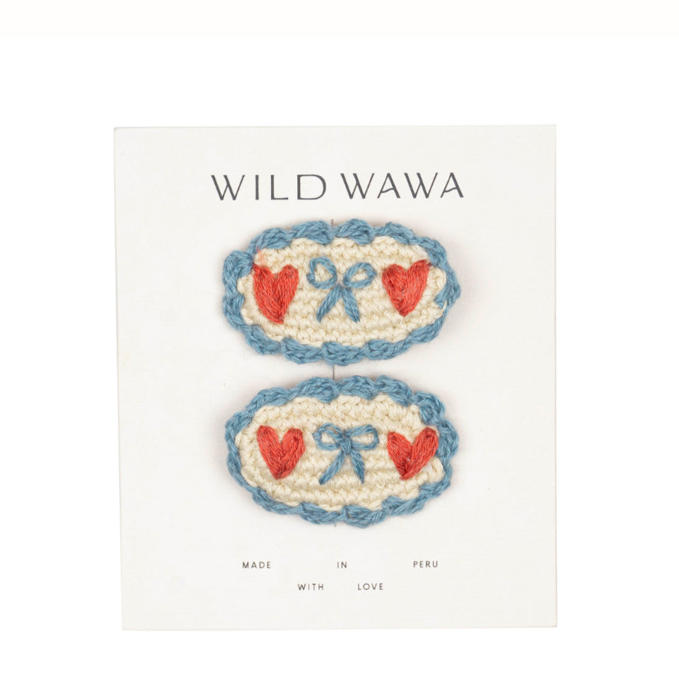 Wild Wawa - Crochet Clip - Teal Blue