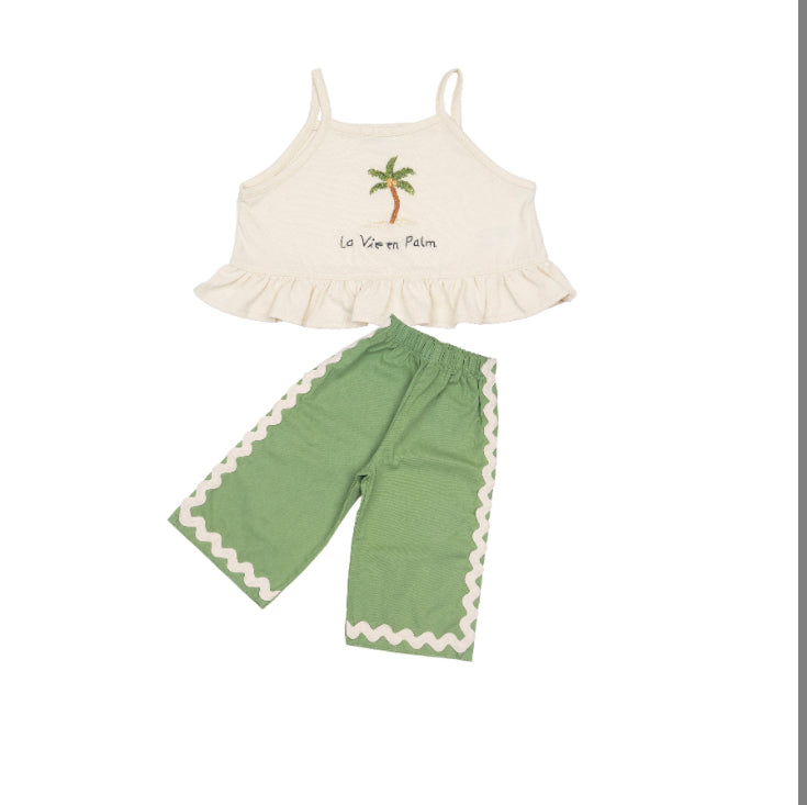 Wild Wawa - Wide Leg Pant Set - La Vei En Palm
