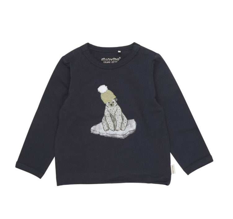 Minymo - Blue Rib Onesie