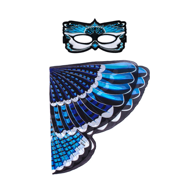 DREAMY DRESS Up - Blue Jay Bird Wings + Mask