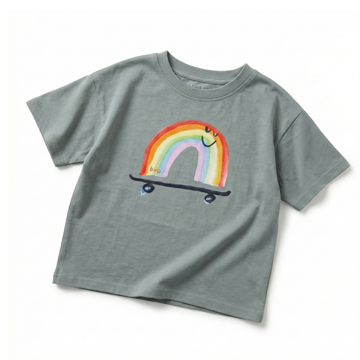 bug + bean kids - Rainbow Skateboard Tee – Organic