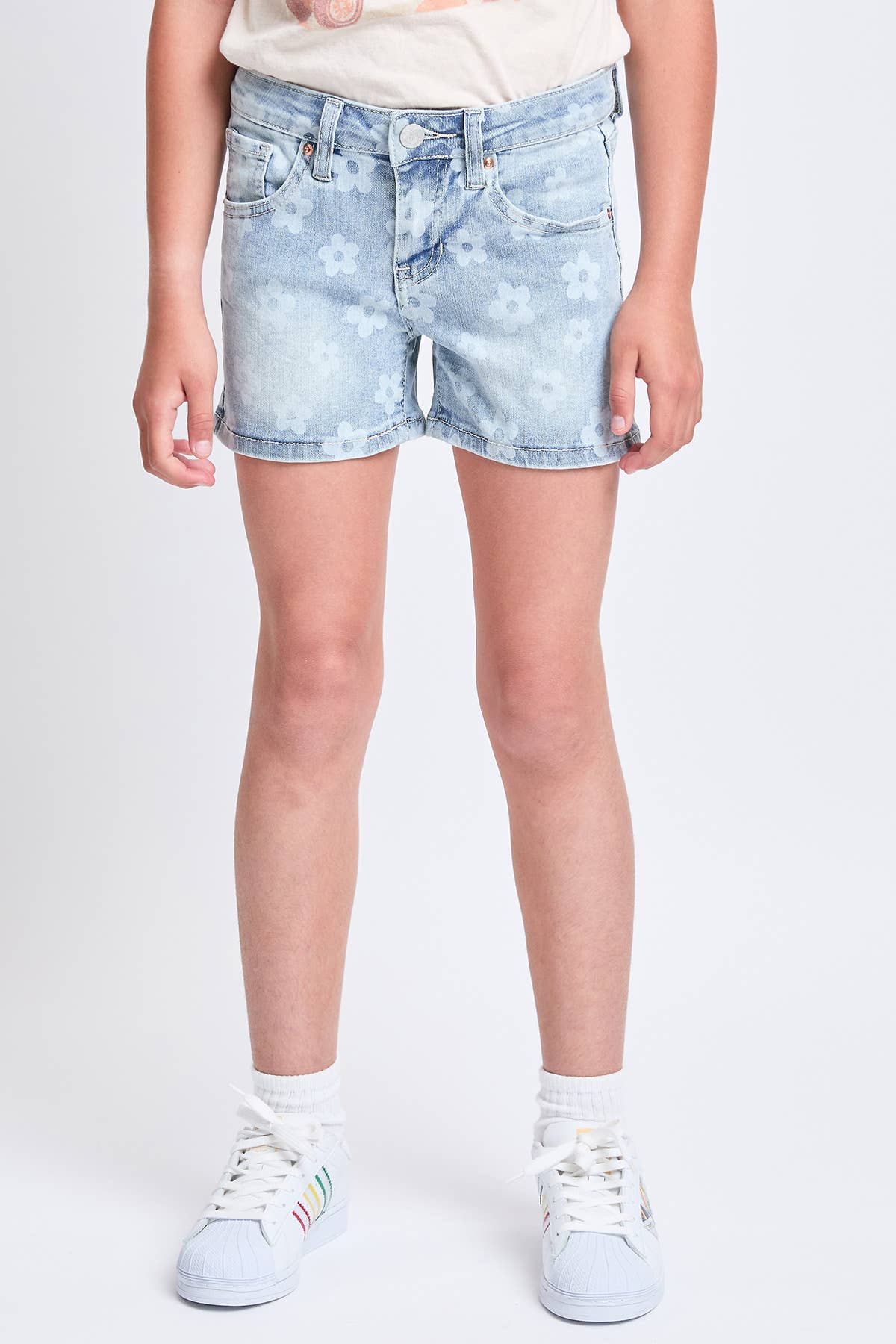 YMI - Girls Floral Print Clean Hem Shorts