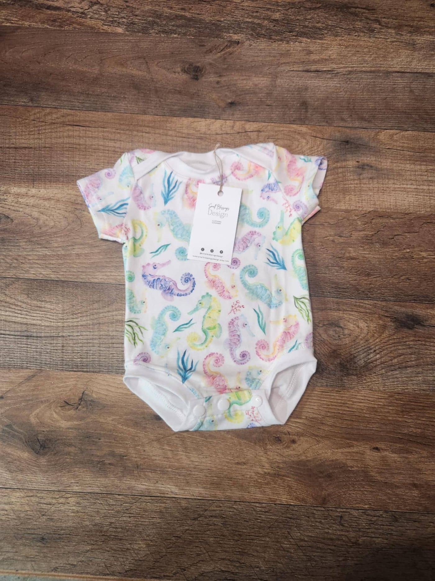 Small Blessings Design - Sea horse Onesie