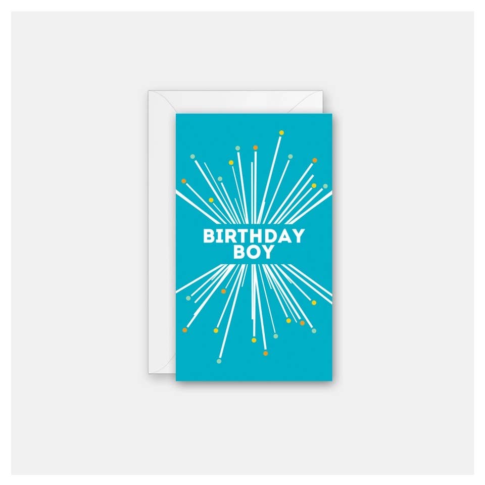 Rock Scissor Paper - Birthday Boy Starburst - Gift Enclosure Card