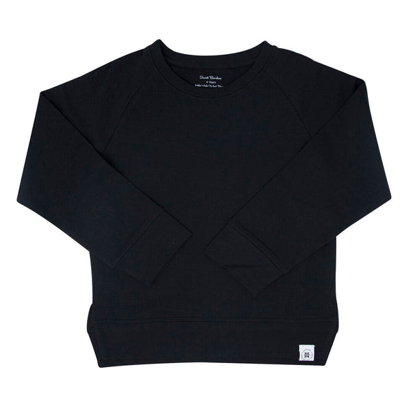 Sweet Bamboo - Crew Neck Sweatshirt - Blazing Black French Terry