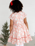 Ollie Jay - Lola Dress in Pink Poinsettia | Poplin Cotton Dress