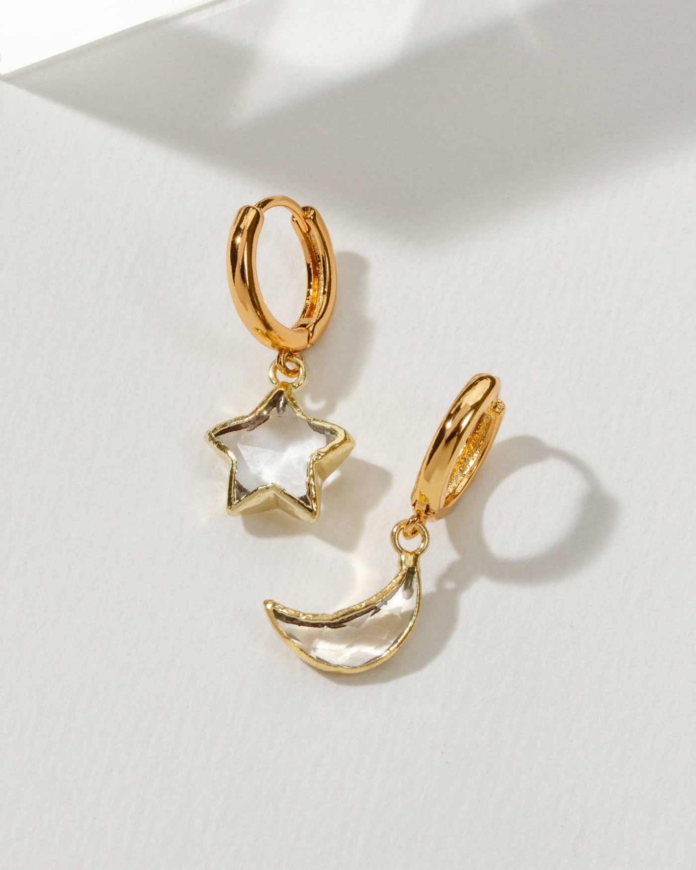Luna Norte - Sky Gazing Earrings - Clear Quartz