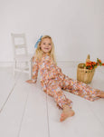 Ollie Jay - Long Sleeve Leggy Romper in Pumpkin Bouquet