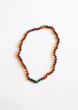 CanyonLeaf - Raw Cognac Amber + Malachite || Necklace