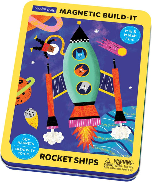 Mudpuppy Rocket Ship Magnetic Build It Game