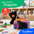 The Petting Zoo - Plush Animal Set with Purse -  9" Black Bear