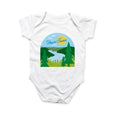 Rock Scissor Paper - Personalized City Baby Onesie - River View