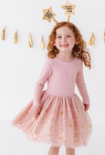 Bird & Bean® - Kids Star Dress - Girls Tulle Twinkle Holiday Dress - Stella