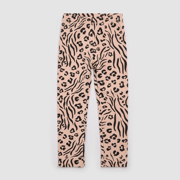 Miles the Label - Spots and Stripes Print on Tan Girl’s Leggings