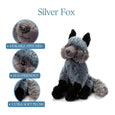 The Petting Zoo - 12" Wild Onez Grey Fox Stuffed Plush