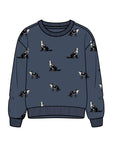 Miles the Label - Wolves Print on Blue Sweatshirt