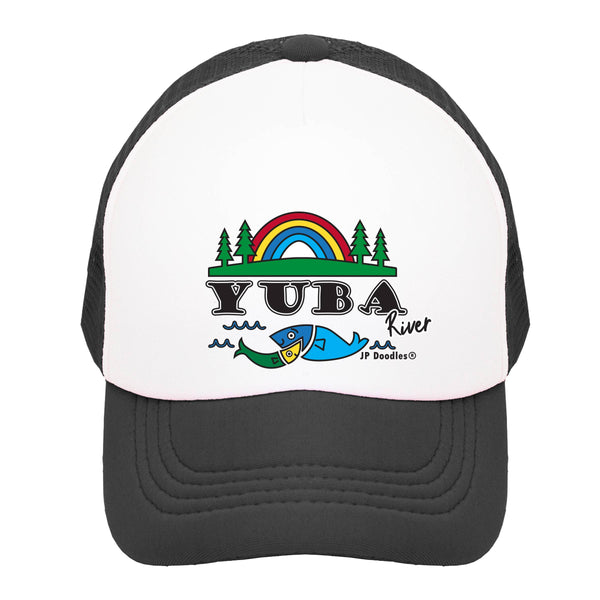 JP Doodles - Yuba River Trucker Hat - Black