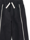 Tea Collection -  Lace Trim Track Pants - Black