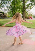 Ollie Jay - Tank Dress in Strawberry Dream | girls Pocket Twirl Dress