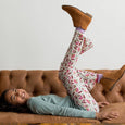 Mightly - Girls Flared Leggings Folk Floral